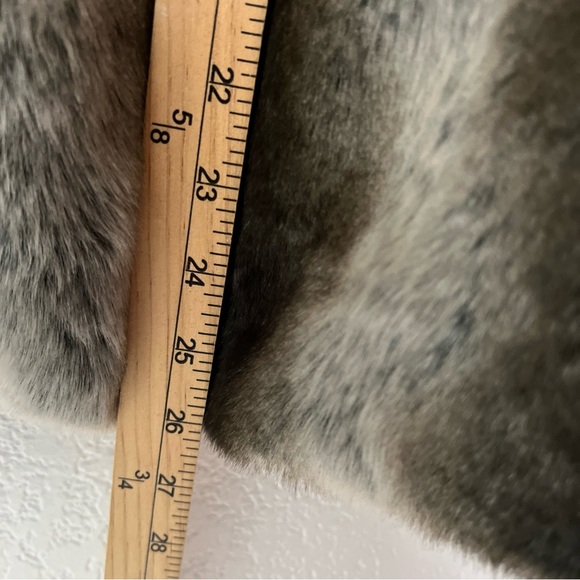 Woodland Faux Fur Vest Cashmere Lined XL Black Brown - Picture 5 of 9